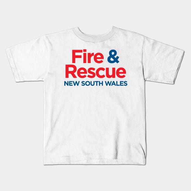 FIRE AND RESCUE NEW SOUTH WALES NSW Kids T-Shirt by sunjoyotantang